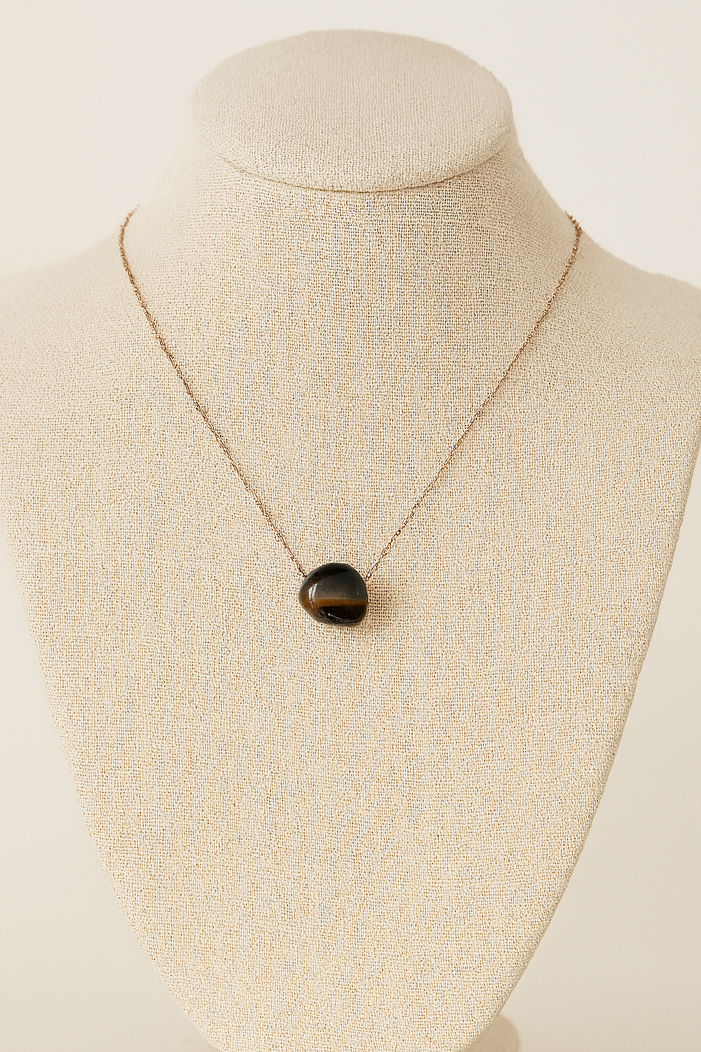 Collana in Agata Bruna Fatta a Mano - stabilità emotiva, sicurezza e forza interiore