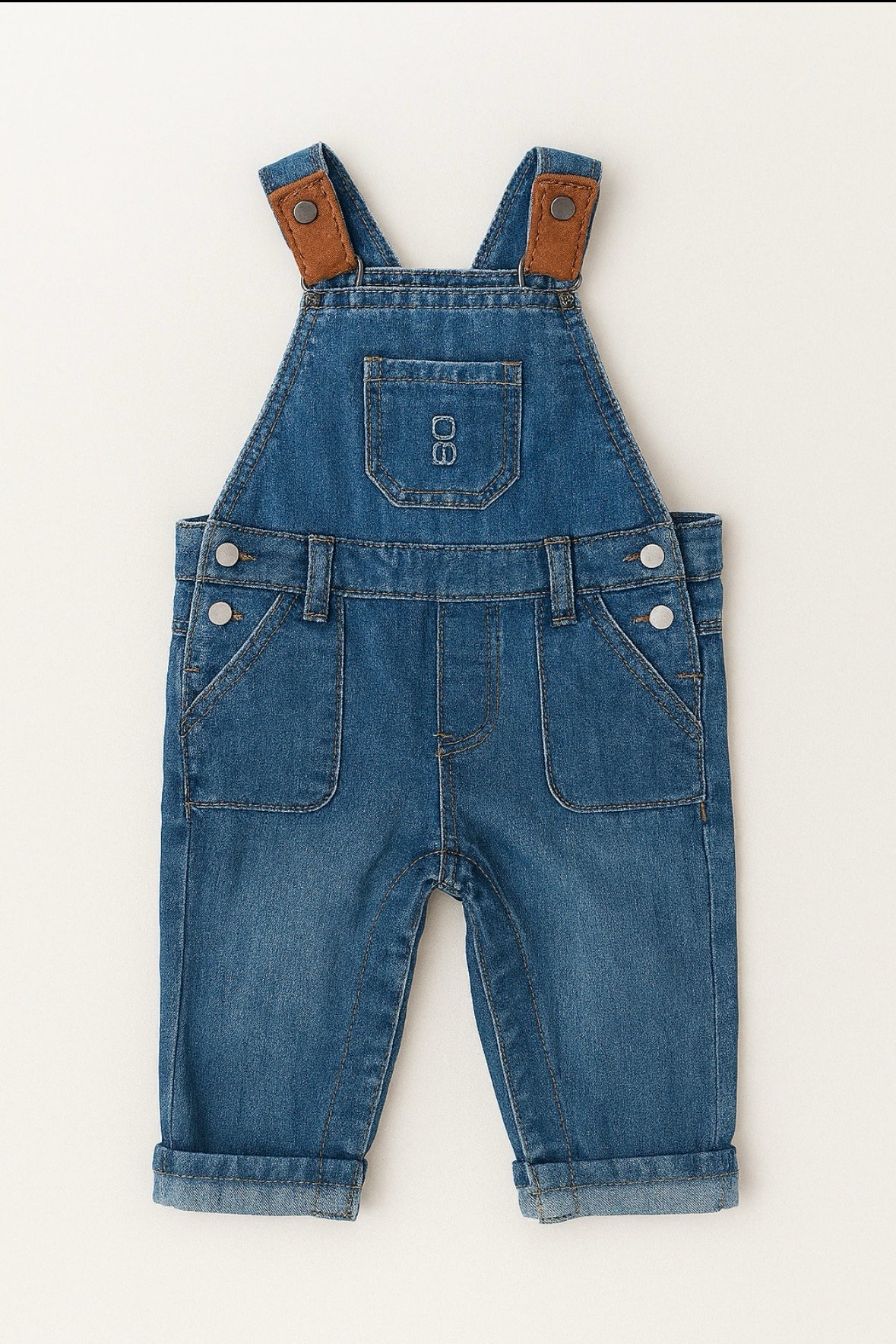 Salopette in denim Okaïdi neonato 1-3 mesi, 56 cm, nuova con cartellino