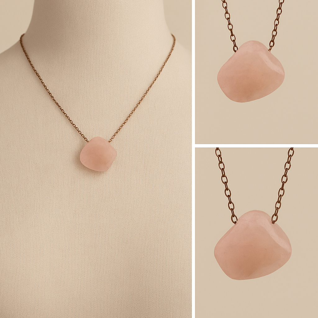 Collana in Quarzo rosa Fatta a Mano – pietra dell’amore