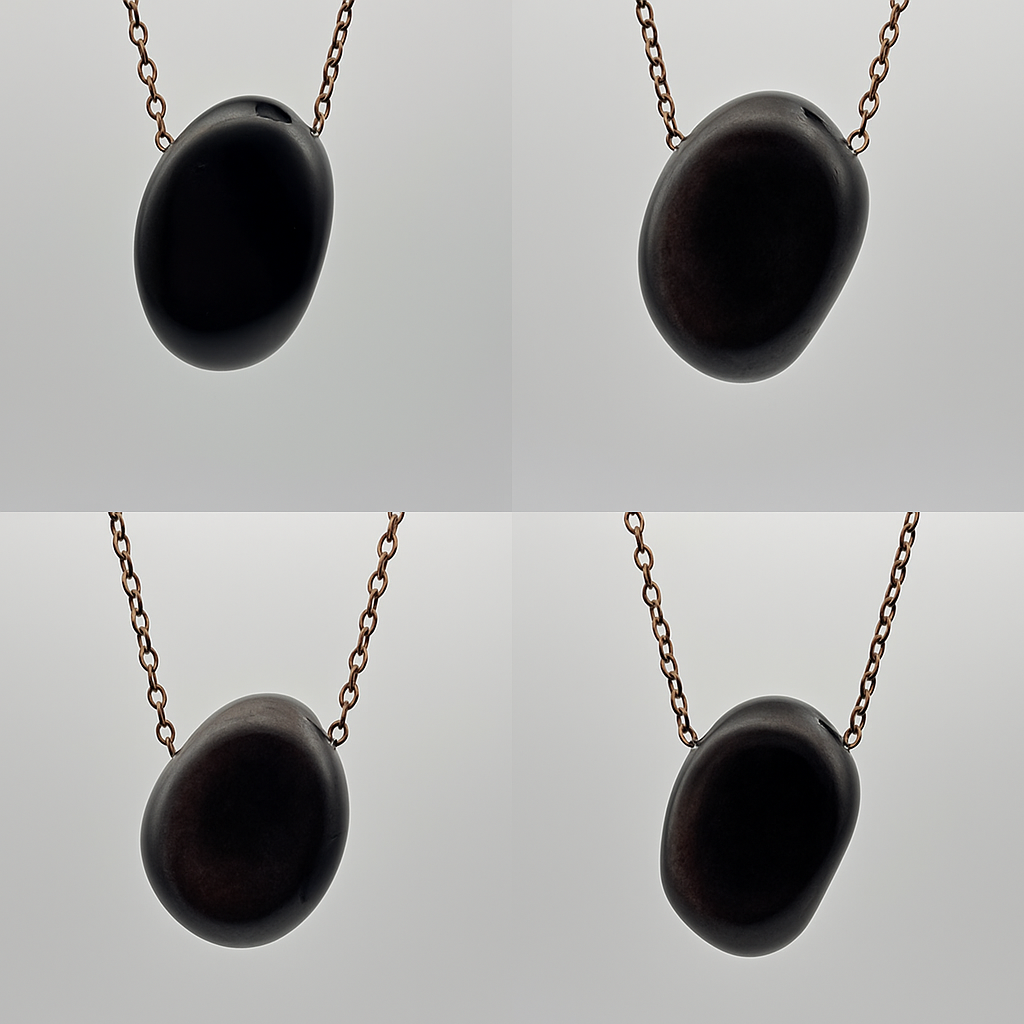 Collana in Tomalina Nera – Protezione, Radicamento e Stile Essenziale