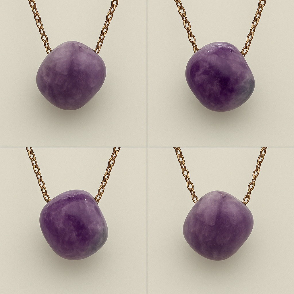 Collana in Lepidolite Fatta a Mano – Eleganza Naturale e Energia Rilassante
